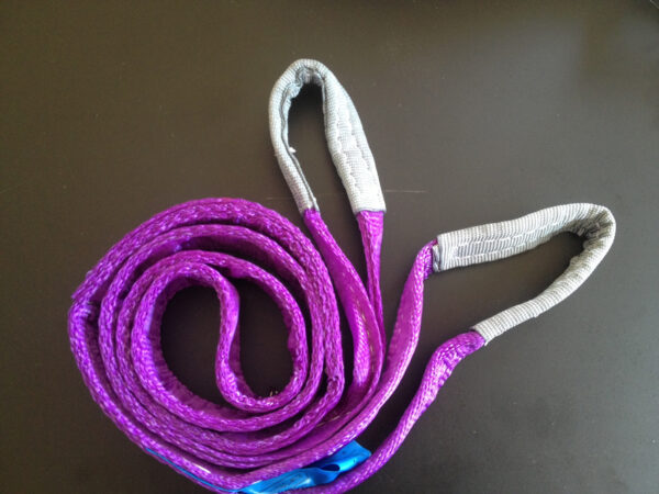 Coramella Sollevamento Poliestere 2 Tonnellate - Fascia Di Sollevamento Nera Per Carichi Pesanti